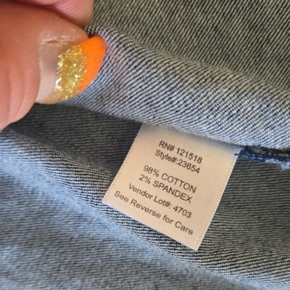 Denim Tiered Maxi Dress Sleeveless V‎ Neck Casual Boho Style Size Medium - Picture 2 of 10